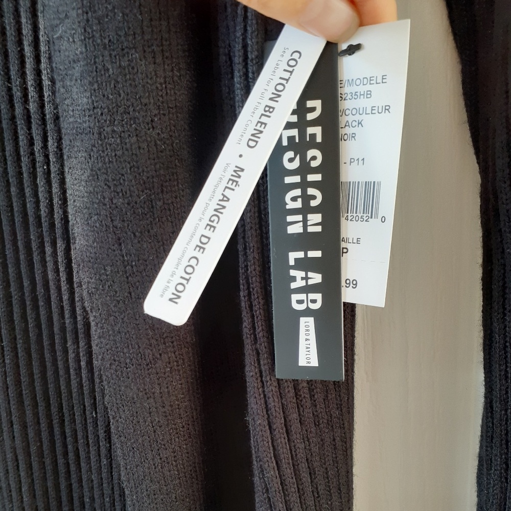 Design Lab Classic Long Sleeve Ribbed Cardigan - Picture 5 of 7